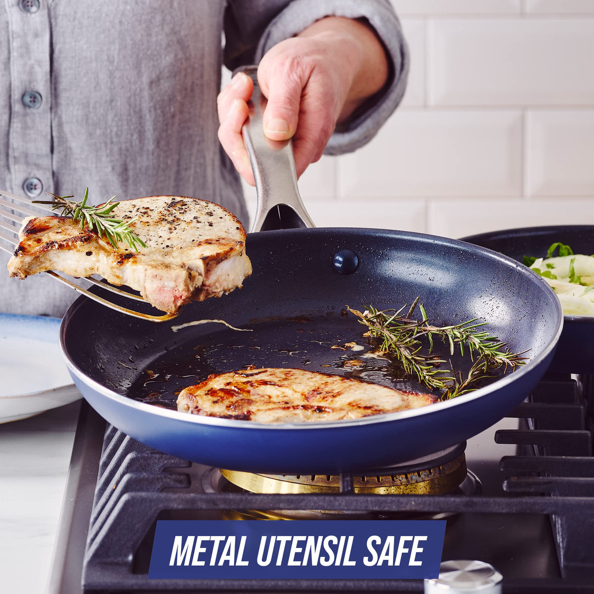 Blue 10 Piece Ceramic Nonstick Cookware Set B28777