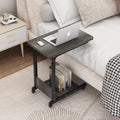 Adjustable Height C Table with Wheels and Storage O77120
