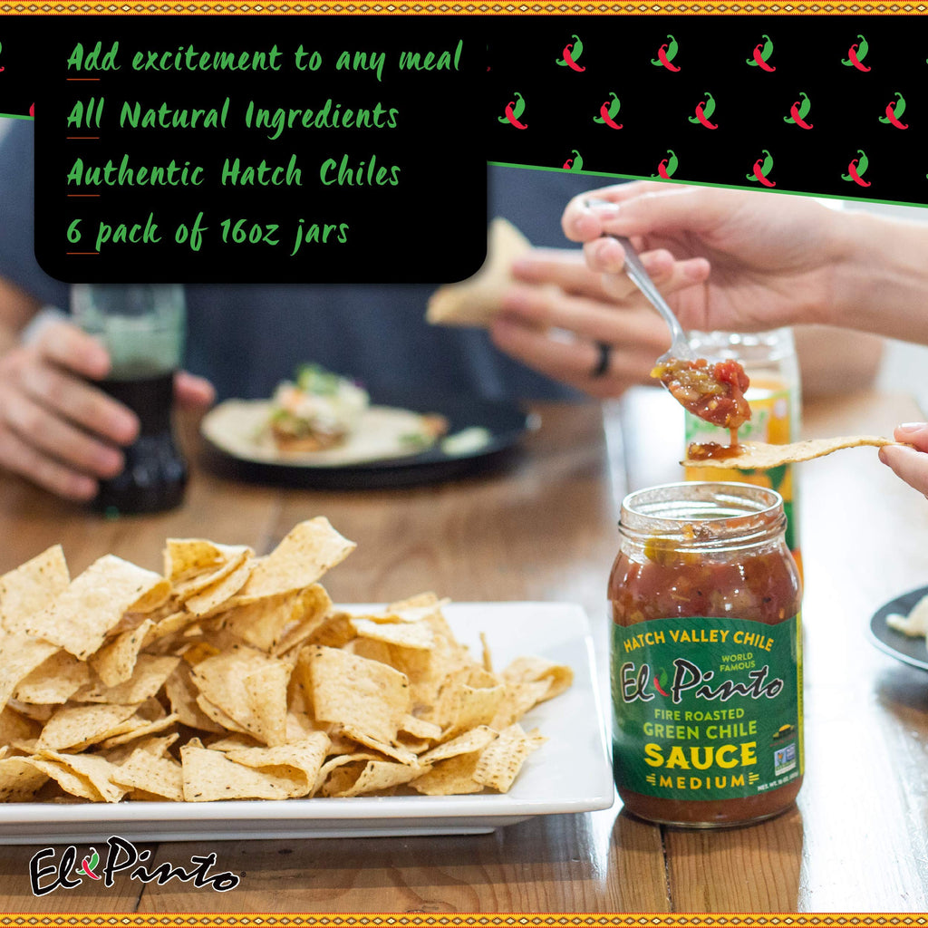 Green Chile Sauce Medium 16 Ounce Pack of 6 A439