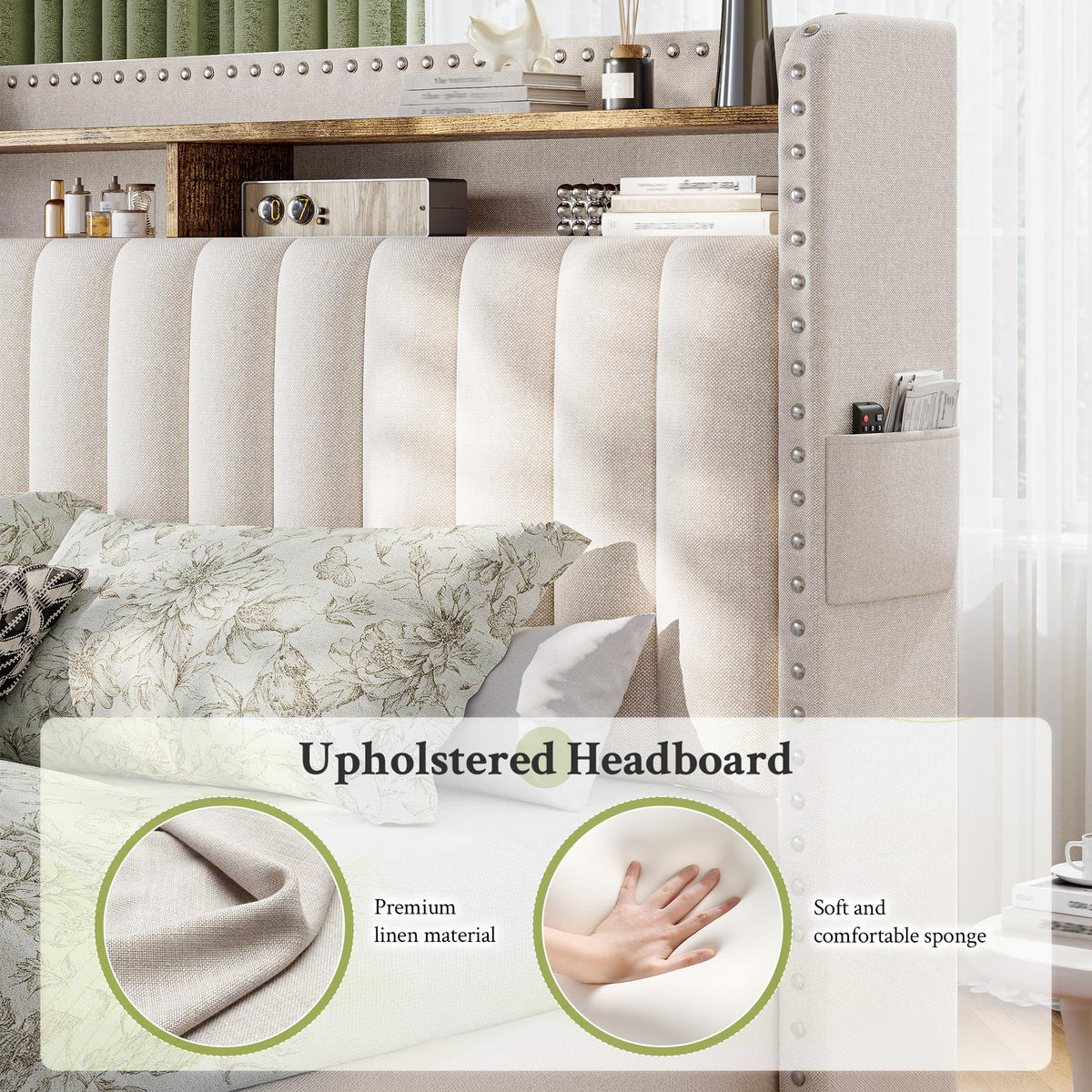 Queen Bed Frame with 2 Drawers V262949
