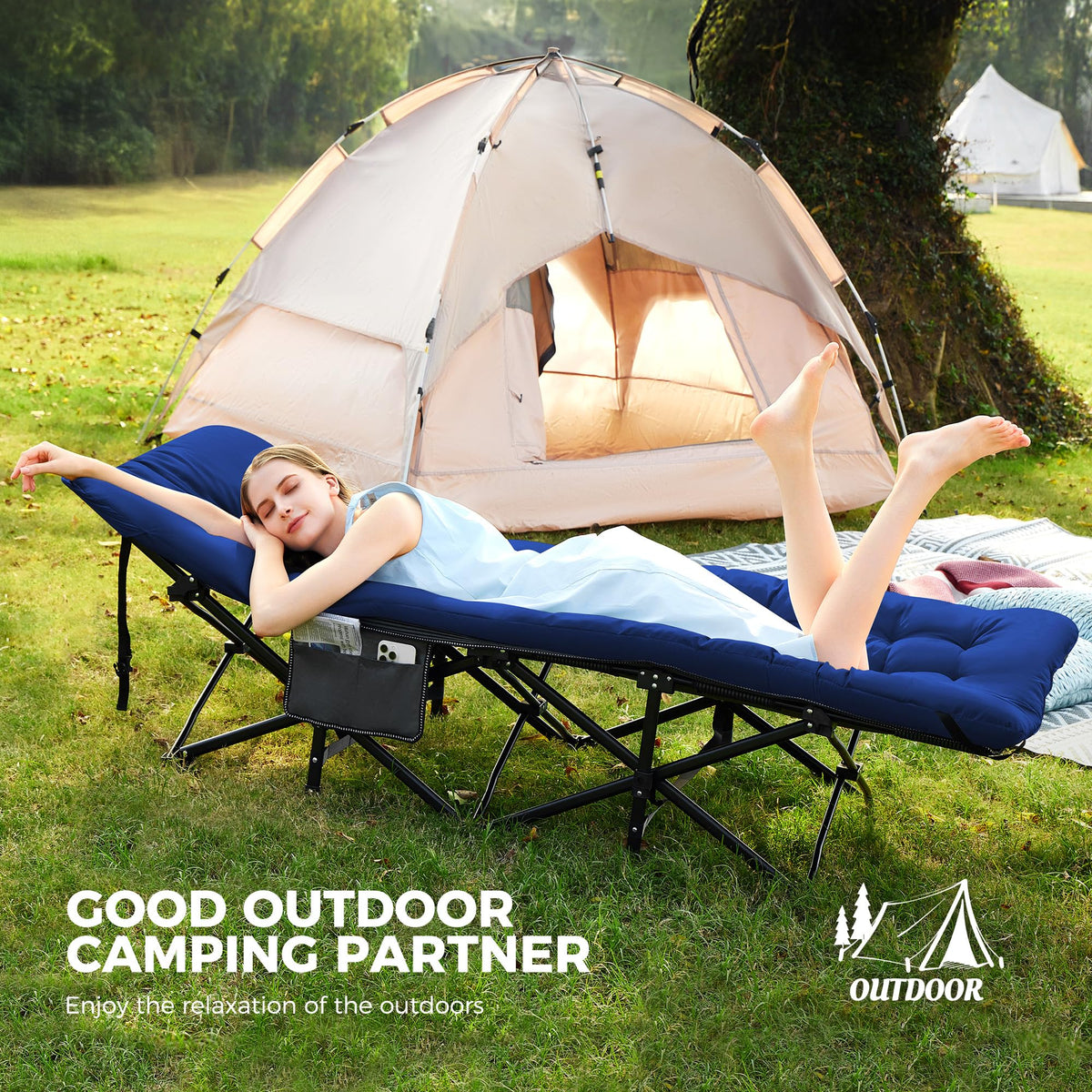 Folding Camping Cot with Mattress O770
