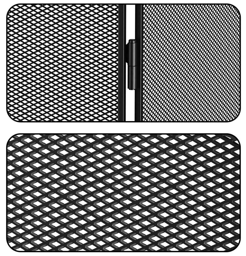 Iron 3-Panel Fireplace Screen Spark Guard D466884