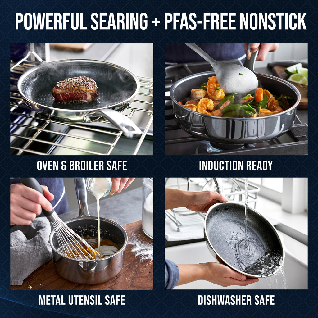 16 Piece Nonstick Stainless Steel Cookware Set K1035