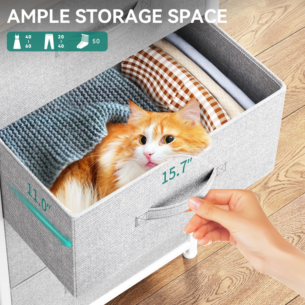 4 Drawer Fabric Storage Dresser U4162