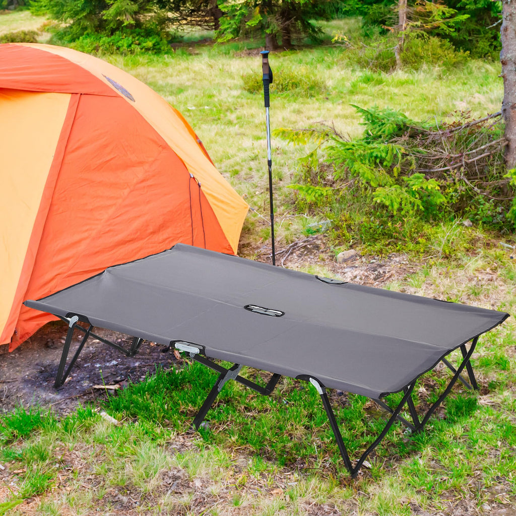 2 Person Folding Camping Cot with Carry Bag O23748