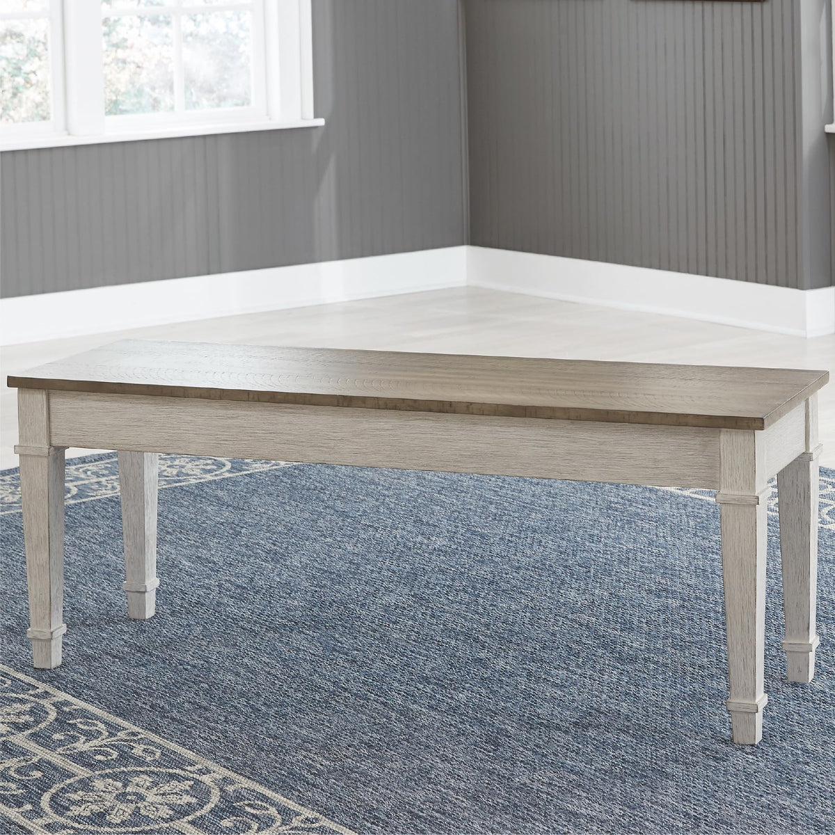 White Light Brown Wood Storage Bench X907602