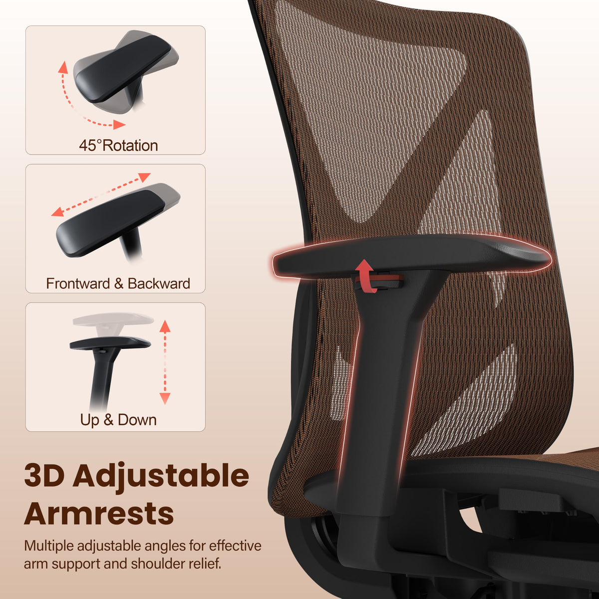 Ergonomic Mesh Office Chair with Adjustable Lumbar Support K367110