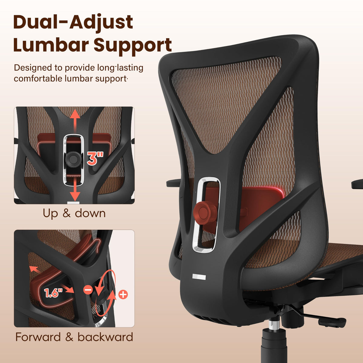 Ergonomic Mesh Office Chair with Adjustable Lumbar Support K367110